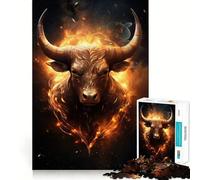 Rompecabezas de 1000 Piezas del Signo Zodiacal Tauro para Adolescentes, Juguete Inteligente y Divertido, Corte preciso, selección de Deseos de Papá Noel 38x52cm