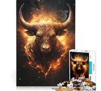 Rompecabezas de 1000 Piezas del Signo Zodiacal Tauro para Adultos Juego Interactivo Ideal para Reducir el estrés cumpleaños 50x75cm