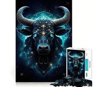 Rompecabezas de 1000 Piezas del Signo Zodiacal Tauro para Adultos, Juguete de lógica Pura, Tiempo de Paz, Corte preciso, Regalo sincero 50x75cm