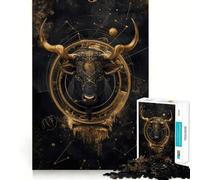 Rompecabezas de 1000 Piezas del Signo Zodiacal Tauro para Adultos Regalos para Fortalecer la Memoria, Momentos de Serenidad y Calidad Ideal para Regalar a Papá Noel 38x26cm