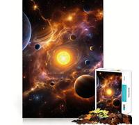Rompecabezas de 1000 Piezas del Sistema Solar y la Nebulosa en el Espacio para Adolescentes Juguete para ejercitar la Mente Diseño Relajante Regalo Ideal para armar (50x75cm)