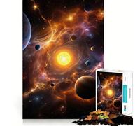 Rompecabezas de 1000 Piezas del Sistema Solar y la Nebulosa en el Espacio para Adolescentes Juguete de lógica Mental Diseño Tranquilo y Firme Artículo de Santa Claus (38x52cm)