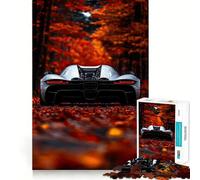 Rompecabezas de 1000 Piezas del superdeportivo Koenigsegg Regera Blanco en otoño Juego para ejercitar la Mente Artesanía de Corte experta Un pasatiempo Fascinante para los Momentos de Ocio (38x52cm)
