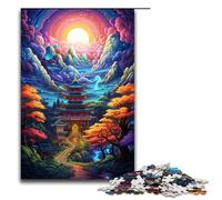Rompecabezas de 1000 Piezas del Templo Bulguksa Corea del Sur Rompecabezas de Madera Juegos educativos Decoración del hogar 75 x 50 cm