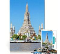 Rompecabezas de 1000 Piezas del Templo de Bangkok,Tailandia Juego de lógica con articulaciones afiladas Juego de Entretenimiento para Pasar un Buen rato Regalo Divertido de Navidad (50x75cm)