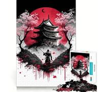 Rompecabezas de 1000 Piezas del Templo Samurai para Adultos: Mejora la Memoria, Calma la Mente, diseño, Montaje, Regalo Creativo (50x75cm)