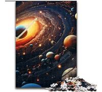 Rompecabezas de 1000 Piezas del Universo Colorido Fabricado en cartón Ideal para Adolescentes y coleccionistas Ideal como decoración del hogar y Regalo de Viaje 1000 Piezas(26x38cm)