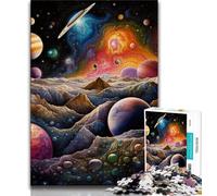 Rompecabezas de 1000 Piezas del Universo Colorido para Adultos Ayuda a ejercitar el Cerebro Juguetes adictivos para Cultivar la Paciencia Una Obra de Arte 50x75cm