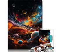 Rompecabezas de 1000 Piezas del Universo Colorido para Adultos y Adolescentes, Juguetes Educativos, Juegos para Aliviar el Estrés, Lista de Deseos con Papá Noel (50x75cm)