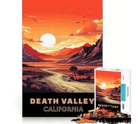 Rompecabezas de 1000 Piezas del Valle de la Muerte de California,diseño de Bordes Finos,Ideal para desarrollar la Mente,Relajarse y Disfrutar de la Navidad Regalo artístico (38x52cm)