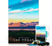 Rompecabezas de 1000 Piezas del Valle de Las Vegas,Juego de Corte sin Costuras,Actividad Mental Inteligente,Juego Tranquilo,Divertido,Regalo de cumpleaños,pasatiempo (38x26cm)