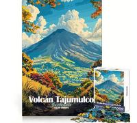 Rompecabezas de 1000 Piezas del Volcán Tajumulco, Guatemala, para Adolescentes Entrenamiento de Memoria Escape Tranquilo Corte Impecable Regalo de Invierno (50x75cm)