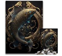 Rompecabezas de 1000 Piezas del Zodiaco Piscis. Rompecabezas relajantes y desafiantes. Decoración Colorida para el hogar. Regalo Ideal para Amigos. 1000 Piezas (75 x 50 cm).