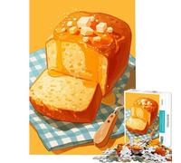 Rompecabezas de 1000 Piezas Delicioso Pan de Miel con Mantequilla Juego práctico y adictivo para Cultivar la Paciencia Regalos artísticos para la decoración del hogar Tamaño 75x50cm