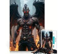 Rompecabezas de 1000 Piezas Demonio Alado en un páramo Urbano para Adultos Juego Divertido y de fácil Montaje Ideal para Disfrutar en Familia (50x75cm)