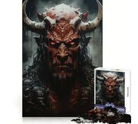 Rompecabezas de 1000 Piezas Demonio Rojo del Infierno para Adolescentes Juguete de lógica Fina, Divertido y Relajante Decoración de Pared con Bordes limpios (38x26cm)
