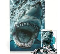 Rompecabezas de 1000 Piezas Depredador oceánico en Primer Plano Juego de ingenio Entrena tu Cerebro y Tus Manos Ideal para Decorar tu Escritorio 50x75cm