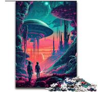 Rompecabezas de 1000 Piezas Descubre OVNIS Rompecabezas desafiantes para la interacción Familiar y el Cerebro Desafío Familiar Tamaño: 26x38cm