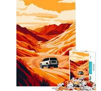 Rompecabezas de 1000 Piezas Desierto Todoterreno Arte Minimalista Juguetes adictivos para Cultivar la Paciencia Juego práctico para Toda la Familia Regalos Divertidos tamaño 75x50cm