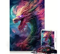 Rompecabezas de 1000 Piezas Despertar al dragón de Las pesadillas para adultosHabilidad analíticaPasatiempo tranquiloEncaja perfectamenteRegalo Festivo(38x52cm)