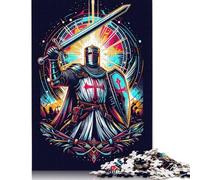 Rompecabezas de 1000 Piezas Deus Vult, Rompecabezas creativos Cuadrados de Madera para Adultos, 1000 Piezas (75 x 50 cm)