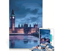 Rompecabezas de 1000 Piezas Día de tormenta en Londres Juegos educativos decoración Perfecta cumpleaños y Navidad 38x26cm