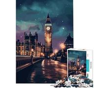 Rompecabezas de 1000 Piezas Día de tormenta en Londres Juguetes adictivos para Cultivar la Paciencia Juegos Divertidos Decoración Perfecta Regalo de cumpleaños (Tamaño 38x52cm)