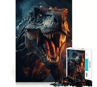 Rompecabezas de 1000 Piezas Dinosaurio Furioso Juego para ejercitar la Mente Artesanía de Corte experta Un pasatiempo Fascinante para los Momentos de Ocio (38x52cm)