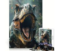 Rompecabezas de 1000 Piezas Dinosaurios prehistóricos para Adolescentes, Ideal para desarrollar la Memoria, Relajarse y armar Decoración de Pared 50x75cm