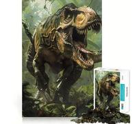 Rompecabezas de 1000 Piezas Dinosaurios prehistóricos Tierra de Adolescentes para Mejorar la Memoria, Relajarse y armar 50x75cm