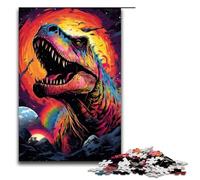 Rompecabezas de 1000 Piezas Dinosaurios rodeados de Salpicaduras Muchos Juguetes Dede Colores para Hacer tú Mismo Excelentes Adolescentes Mayores 75 x 50 cm