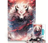 Rompecabezas de 1000 Piezas Dios Lobo para Adultos Diversión Garantizada Corte láser Tiempo de relajación y Ejercicio Mental en casa (38x26cm)