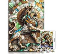 Rompecabezas de 1000 Piezas, diseño Abstracto de león Kintsugi, Juguete de Arte Intelectual, Juego Educativo de Aprendizaje, Regalo de Amigo Secreto, tamaño 38x26cm