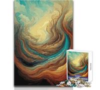 Rompecabezas de 1000 Piezas, diseño Abstracto de Olas del océano, Juguete Intelectual, Juego Educativo de Aprendizaje, Regalo de Amigo Secreto, tamaño 50x75cm