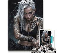 Rompecabezas de 1000 Piezas, diseño de Amante Punk gótica, Arte de Pared, Obra de Arte, Regalo para Personas Mayores de 14 años, 38x26cm