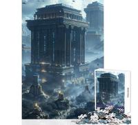 Rompecabezas de 1000 Piezas diseño de distopía Griega Juegos educativos póster a Juego y Hoja de Trivia 50x75cm