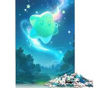 Rompecabezas de 1000 Piezas, diseño de Estrella en la luz Polar, Cuadrado, para Adultos y niños, Juego de Rompecabezas de Papel, 38 x 26 cm, 1000 Piezas