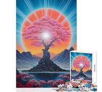 Rompecabezas de 1000 Piezas diseño de Flor de Cerezo Nova para decoración del hogar Juguetes Regalos de Amigo Secreto Juegos educativos interacción Entre Padres e Hijos tamaño 38x52cm