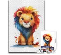 Rompecabezas de 1000 Piezas, diseño de león arcoíris, para Actividades de Ocio relajantes, Corte de precisión, Bordes Lisos, Juguete de Juego, tamaño 50x75cm