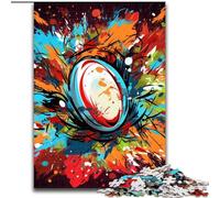 Rompecabezas de 1000 Piezas, diseño de Rugby, Ideal para Oficina, Dormitorio y Sala de Estar, 50x75cm.
