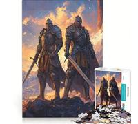 Rompecabezas de 1000 Piezas Dos Caballeros al Atardecer Juegos educativos relajación Intelectual Ideal para Decorar el Escritorio 38x52cm