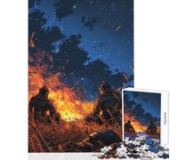 Rompecabezas de 1000 Piezas: Dos Caballeros Guerreros Juguetes para decoración del hogar Gran Regalo para Juegos Juego práctico difícil y desafiante tamaño 50x75cm