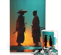 Rompecabezas de 1000 Piezas Dos Guerreros samuráis se enfrentan Juguetes para armar Ideales para Relajarse cumpleaños y Navidad 38x52cm