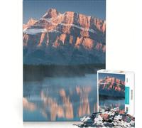 Rompecabezas de 1000 Piezas Dos Jack Lake Canadá decoración de Pared de Juguete Interesante para Reducir el estrés 38x26cm