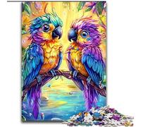 Rompecabezas de 1000 Piezas Dos Loros para Adultos, Ideal para la interacción Entre Padres e Hijos y la reducción del estrés (26x38cm)