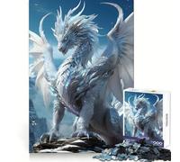 Rompecabezas de 1000 Piezas Dragón Anciano del Cielo Blanco para Adolescentes - Entrenamiento de concentración - Actividad de Ocio - Regalo Ideal (50x75cm)