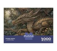 Rompecabezas De 1000 Piezas Dragon Art Print Fantasy Forest Rompecabezas para Adolescentes Juego De Ingenio Regalos para Mujeres Cumpleaños Y Navidad 38x26cm/1000pcs