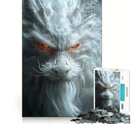 Rompecabezas de 1000 Piezas Dragón Blanco en Primer Plano para Adultos Juego Mental Divertido con tecnología Avanzada de Corte láser Un desafío entretenido para Pasar el Tiempo (50x75cm)