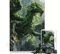 Rompecabezas de 1000 Piezas Dragón de la Naturaleza Despierta para Adolescentes, Desarrollo Cognitivo, Placer Relajante, Diseño Sólido, (38x52cm)