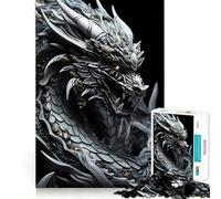 Rompecabezas de 1000 Piezas Dragón de Obsidiana para Adolescentes Juego Inteligente de Rompecabezas Tiempo de Aprendizaje Imagen para armar Regalo Encantador (38x26cm)